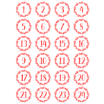 Bügelbild "Adventskalenderzahlen" - Image 2