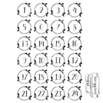 Plotterdatei "Adventskalenderzahlen 2"