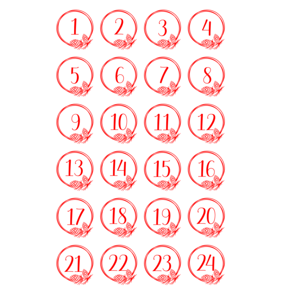 Bügelbild "Adventskalenderzahlen" - Image 3